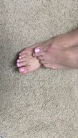 Wife rubbing cum on her feet; follow up from last post