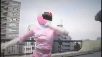 Pink Ranger defeated