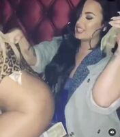 Demi Lovato in the strip club