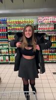 Josephine Jackson dropping her titties in a supermarket