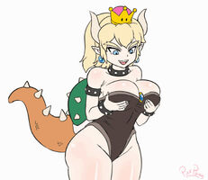 Bowsette having fun with her new Meat Bags