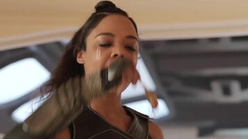 Tessa Thompson disgustingly hot scene from Thor: Ragnarok