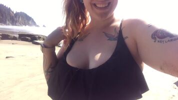 Big titties at the beach