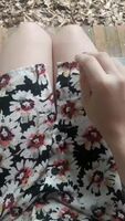 Letting my pretty dress hide how devious things are underneath. Cell popping spiderweb design and whip lashes on my thighs! My neighbors saw me taking this video too, looks like I'mnot great at keeping my secrets!