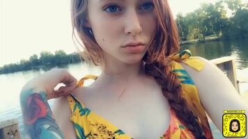 The water is way to cold to skinny dip, but I'll strip on the dock!