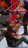 Sasha Banks asserting dominance