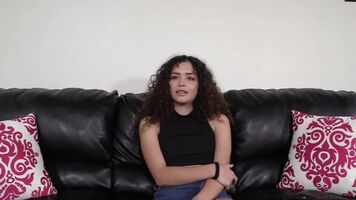 Backroom Casting Couch Leah - Cute Amateur teen facial cumshot
