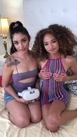 BTS with HOT babes Vanessa Sky & Cecilia Lion ┃80's themed threesome shoot for SLR Originals