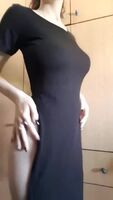 The perfect body hiding under the black dress