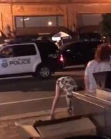 Drunk prostitutes showed twerking and ass police patrol!
