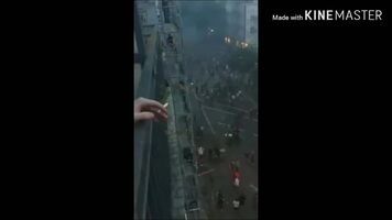 Yellow vests. Couple fucking on a balcony in Paris!