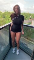 Ava Addams strips nude on the balcony