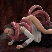 Rey surrenders to the tentacles
