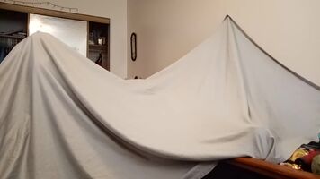 made this blanket fort to color in!!