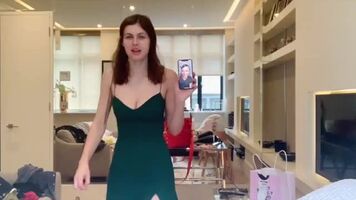 Alexandra Daddario loves showing off her busty cleavage