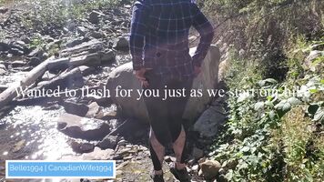 I couldn't resist but to flash as me hiked towards the summit. I recorded these videos to send to another man, making it even hotter!