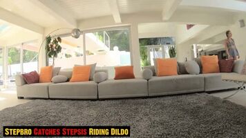 Naomi Swann - Stepbro Catches Stepsis Riding A Dildo